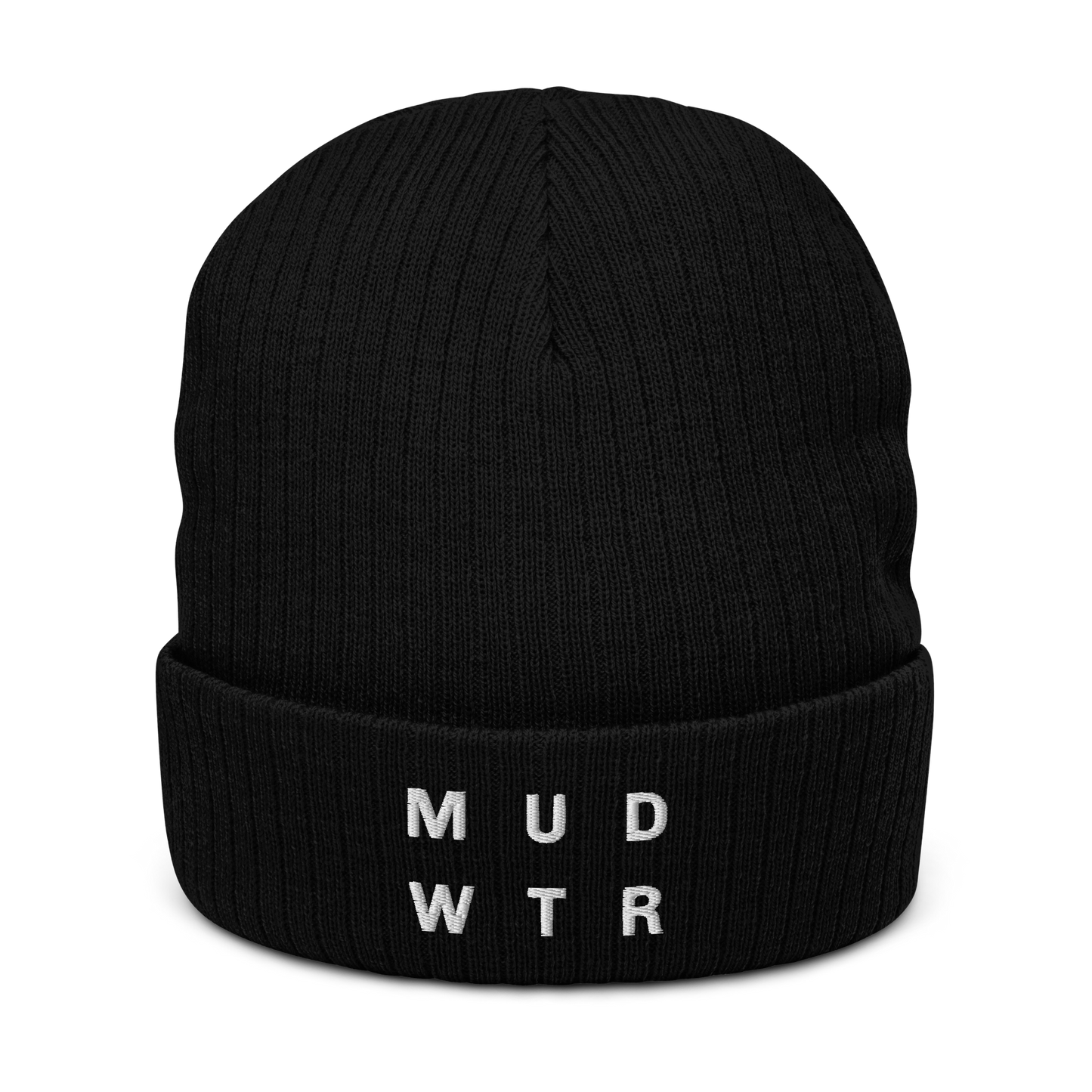 mud-wtr-beanie-y0 ribbed-knit-beanie-black-front-6478f6ebce068.png